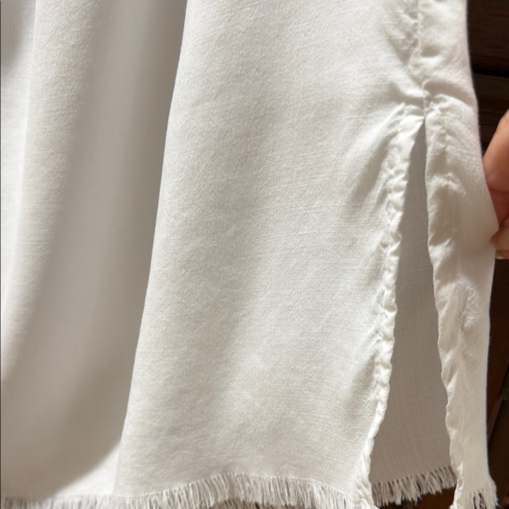 cloth & stone White Off-the-Shoulder Short Sleeve Top - Picture 3 of 9